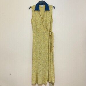 Vintage Giorgio Sant' Angelo Floral Wrap Maxi Dress Size 14